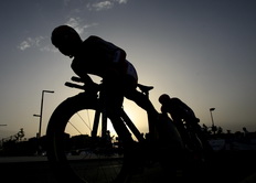 Silueta de Ciclista. La Vuelta 2012.