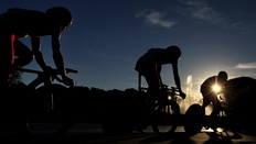 Equipo ciclista en contrarreloj. La Vuelta 2014.